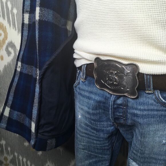 Polo Ralph Lauren "Rugged Icons Collection" Blue Ketchum Wool Plaid Ranch Coat - Picture 13 of 16